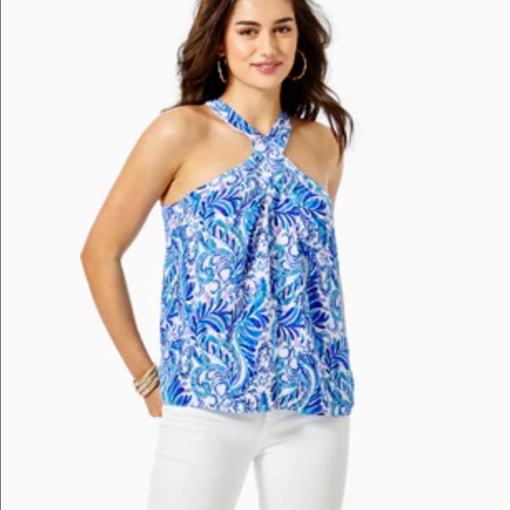 Lilly Pulitzer Rori Top- Baha Blue
